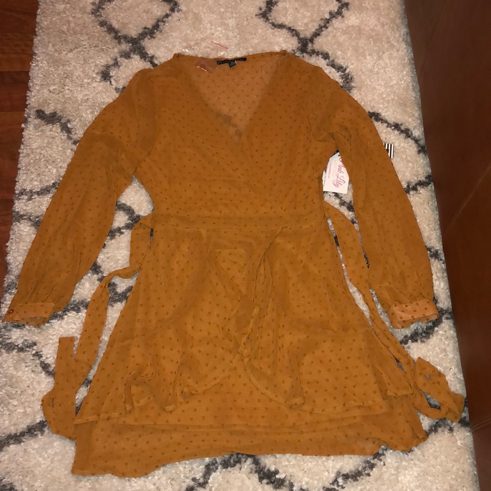 Mustard Yellow Long Sleeve Dress
